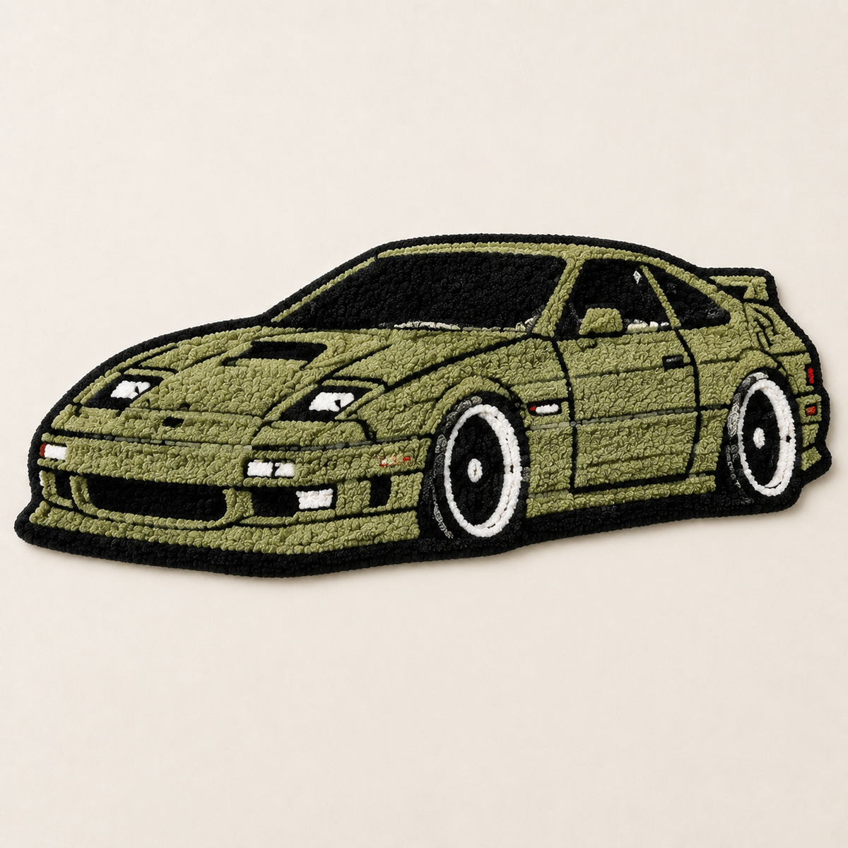Olive Retro Car Mat
