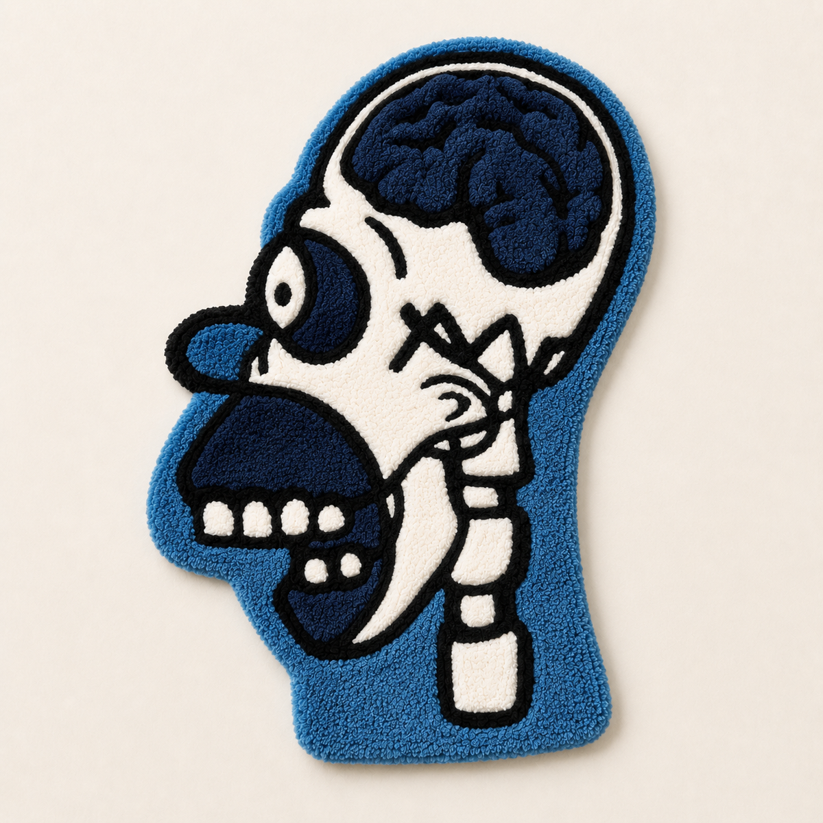Blue Zombie Head Mat