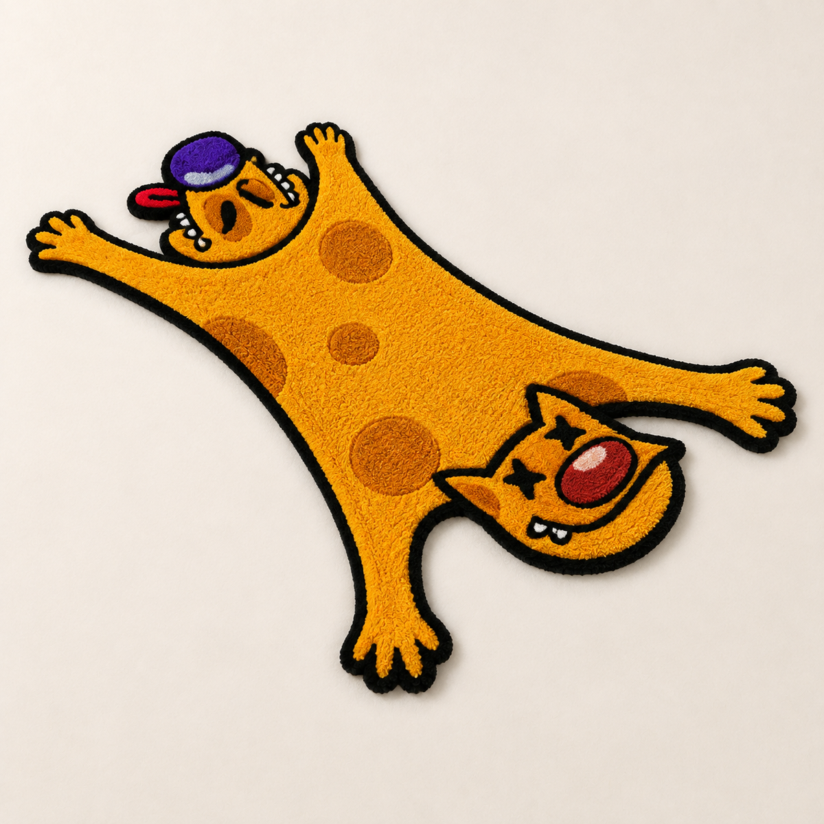 Yellow Cartoon Duo Mat